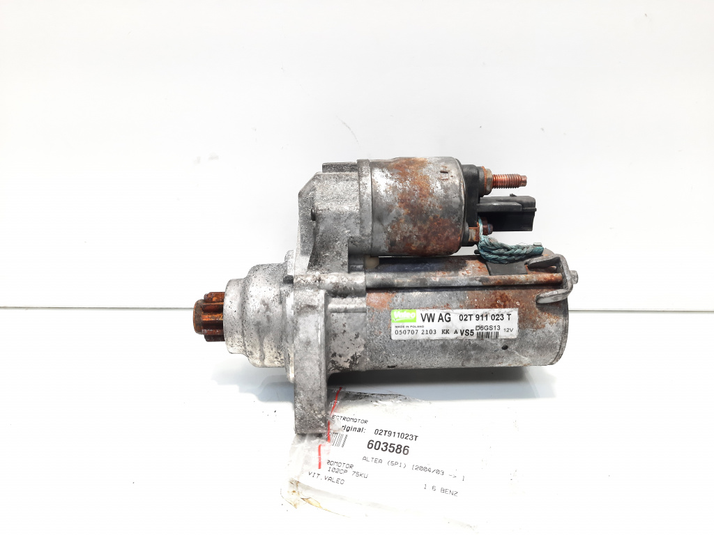 Electromotor Valeo, cod 02T911023T, Seat Altea (5P1), 1.6 benz, BGU, 5 vit man (id:603586)