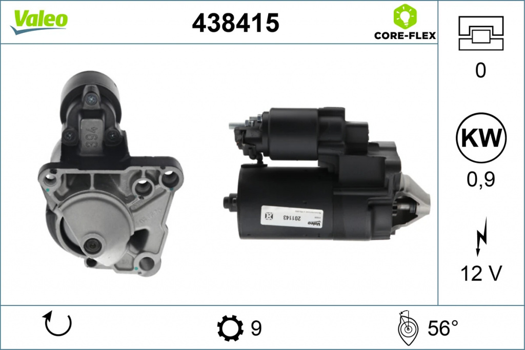 Electromotor Valeo RENAULT MEGANE II limuzina (LM0/1_) 2003-2010 - 438415