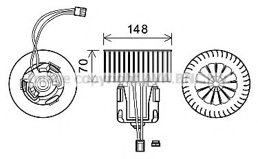 Electromotor, ventilatie interior BMW Seria 6 Cabriolet (F12) (2011 - 2016) AVA QUALITY COOLING BW8540