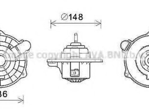 Electromotor, ventilatie interior HYUNDAI i10 (IA) (2013 - 2016) AVA QUALITY COOLING HY8404