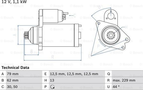 Electromotor VW BEETLE (5C7, 5C8), Сabrioletă, 1