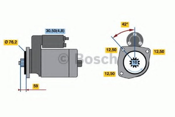 Electromotor # Vw Caddy 1.4 iii caroserie [2ka; 2kh; 2ca; 2ch] benzina 75cp/55kw BCA 2004 2005 2006 # 0 986 020 330 # BOSCH