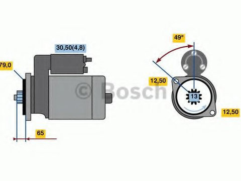 Electromotor VW CADDY IV combi (Saab, SAJ) (2015 - 2016) Bosch 0 001 153 009