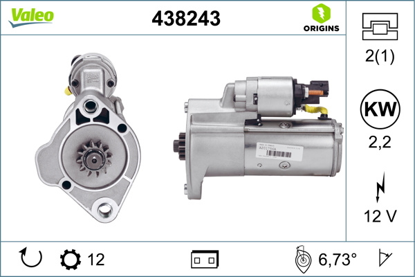 Electromotor # Vw Crafter 2.0 30-50 platou / sasiu [2f] tdi motorina 114cp/84kw CSLB 2013 2014 2015 2016 # 438243 # VALEO