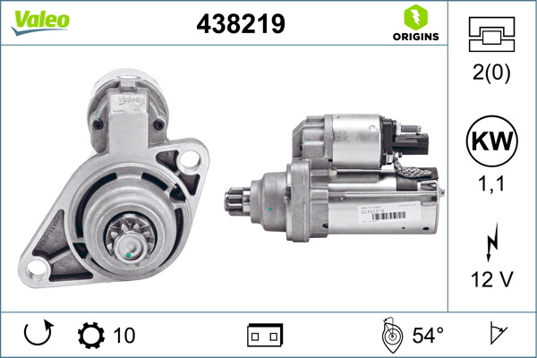 Electromotor # Vw Golf 1.2 jetta vi combi [aj5] tsi benzina 105cp/77kw CBZB 2009 2010 2011 2012 2013 # 438219 # VALEO