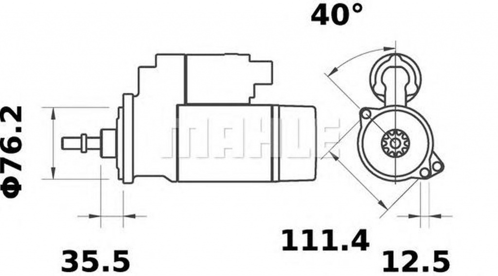 Electromotor VW GOLF III 1H1 MAHLE ORIGINAL MS371