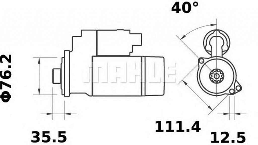 Electromotor VW GOLF III Cabriolet 1E7 MAHLE ORIGINAL MS48