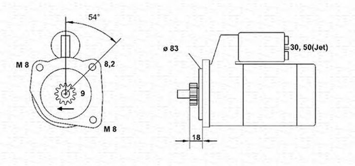 Electromotor VW GOLF III Variant 1H5 MAGNETI MARELLI 943251328010