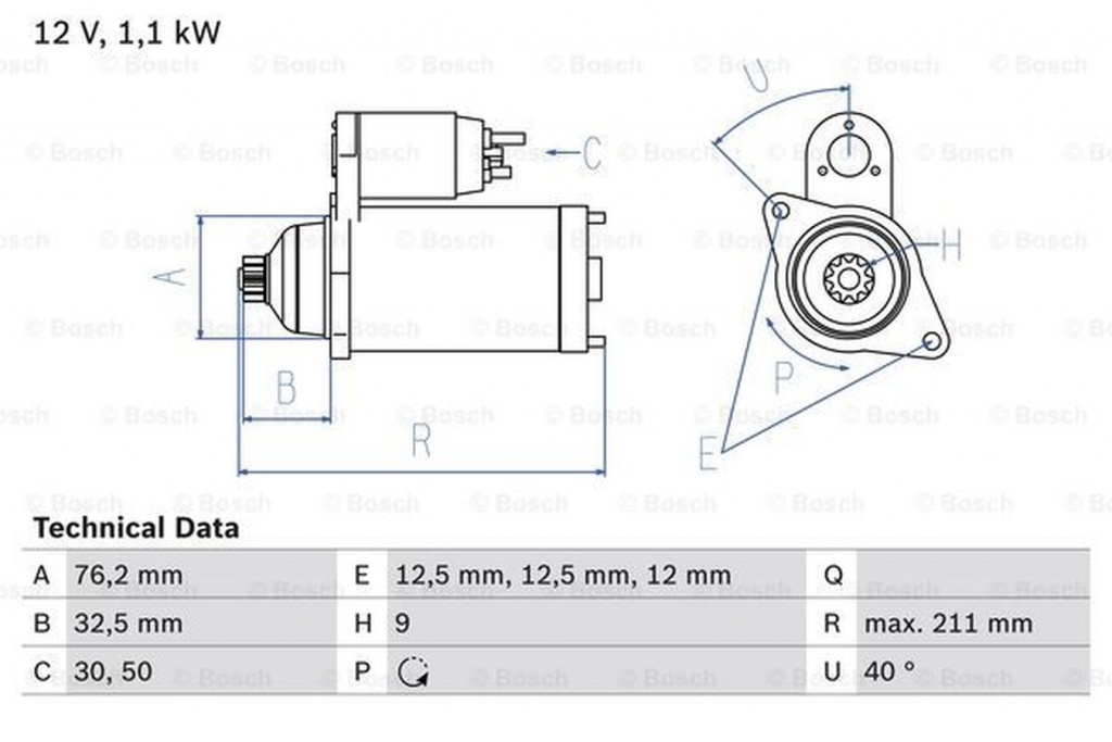 Electromotor VW NEW BEETLE 9C1 1C1 BOSCH 098601783
