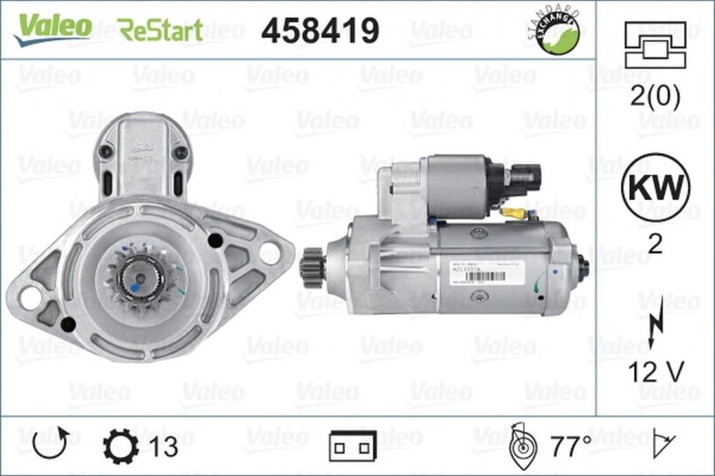 Electromotor VW SHARAN 7N1 7N2 VALEO 458419 PieseDeTop