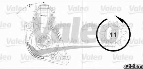 Electromotor VW TOURAN 1T1 1T2 VALEO 458217