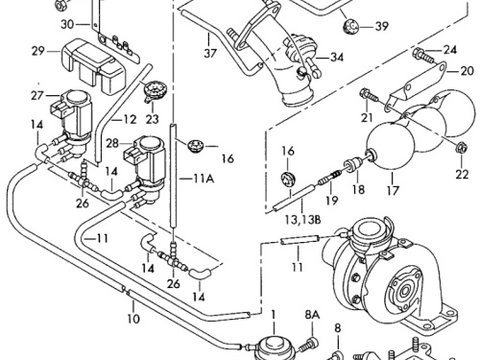 Electrovalva vacuum EGR Volkswagen Golf 1J 2001 1.9 AQM 50 KW 1J0906283A OEM 1J0906283A