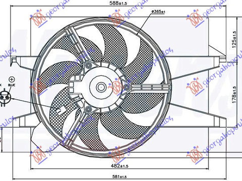 Electroventilator +Ac/ FORD FIESTA 02-08 FORD FUSION 02-12 MAZDA 2 03-07 cod 1141507