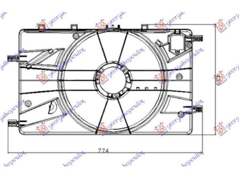 Electroventilator Assy 1.4-1.6 Turbo Benzina-1.6-1.7-2.0 Cdti-Chevrolet Cruze 09-13 pentru Daewoo-Chevrolet,Chevrolet Cruze 09-13