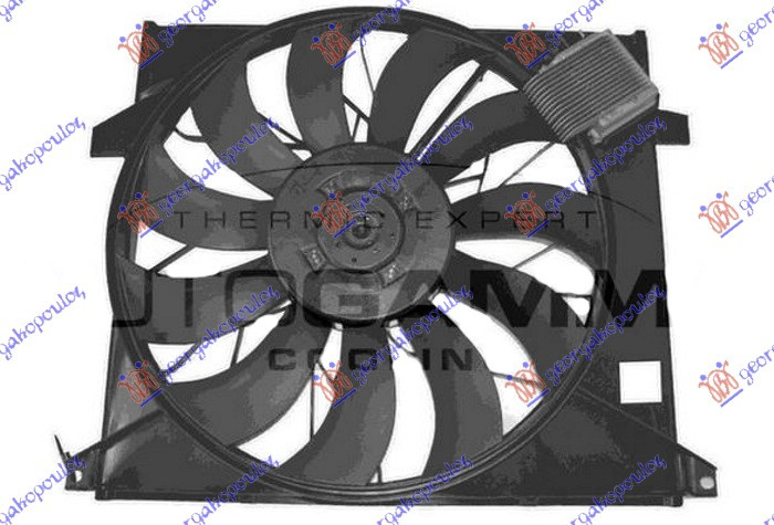 ELECTROVENTILATOR ASSY 5.4 BENZINA - 2.7-4.0 DIESEL (524mm) (2pin) - MERCEDES MERCEDES ML (W163) 98-05, MERCEDES, MERCEDES ML (W163) 98-05, 019906450