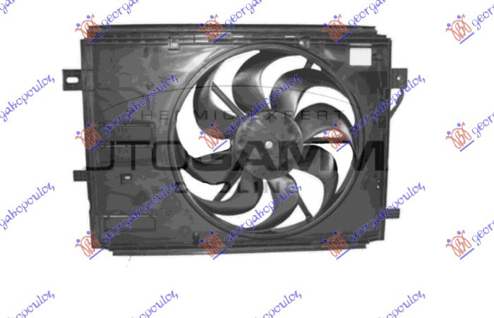 ELECTROVENTILATOR ASSY (SINGLE) 1.2-1.6 BNZ. - 1.5-1.6 DIESEL (428MM) (2 PINS) (250W), CITROEN, CITROEN C5 Aer CROSS 18-, 201306470