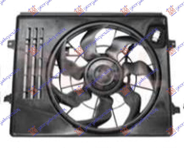 ELECTROVENTILATOR ASSY (SINGLE) 1.6-2.0 GDI BNZ. (3PIN) , KIA, KIA CARENS 13-, 422806440