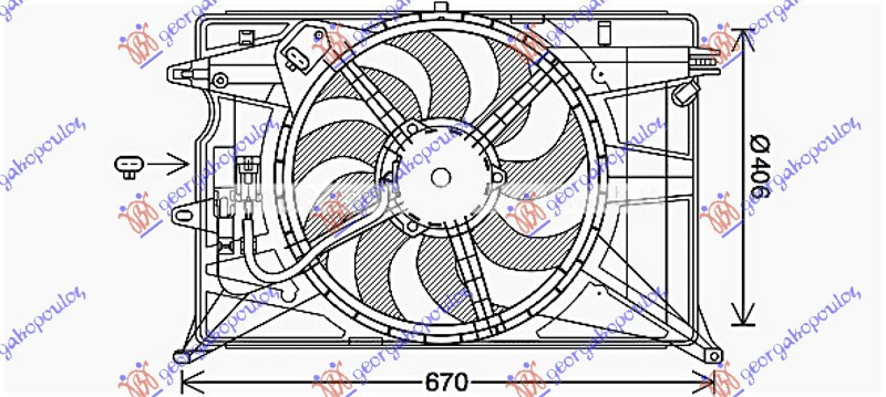Electroventilator Benzina/Diesel - Fiat 500 X 2015 , 51965900