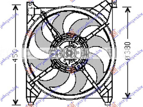 Electroventilator benzina HYUNDAI SONATA 01-05 Cod 2523138000,25350-38000,2538038100,253803D180,253863D180