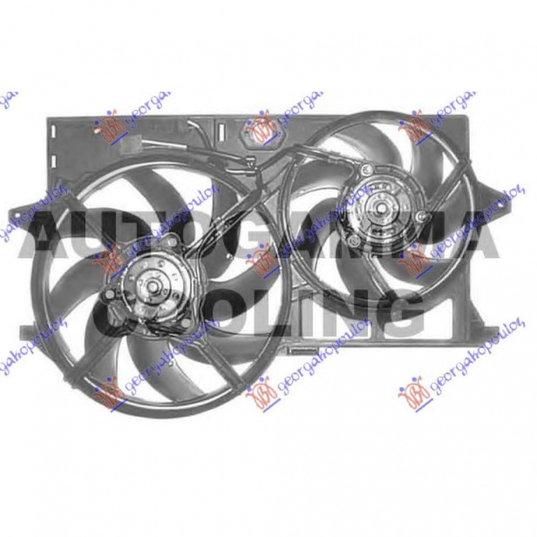 ELECTROVENTILATOR DUBLU BENZINA-DIESEL pentru PEUGEOT 806 1994 , 1308J1