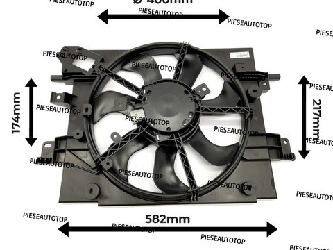 Electroventilator GMV Dacia Duster 1,5 dCi 2010-2017 (400MM) (2 PINI) NOU 214811626R 214814130R