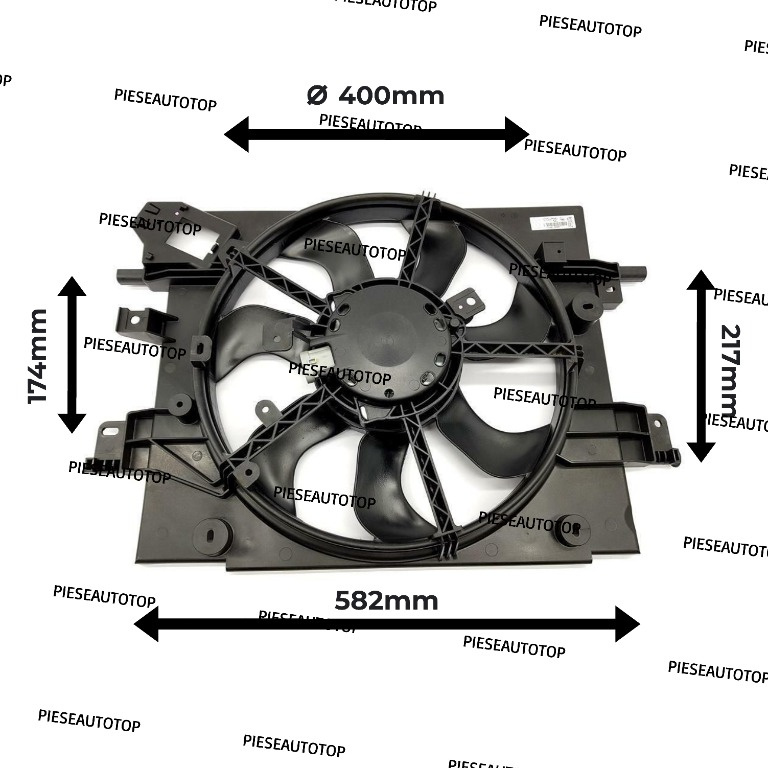 Electroventilator GMV Dacia Lodgy 1,3 TCe 2019-2022 (400MM) (2 PINI) NOU 214811626R 214814130R