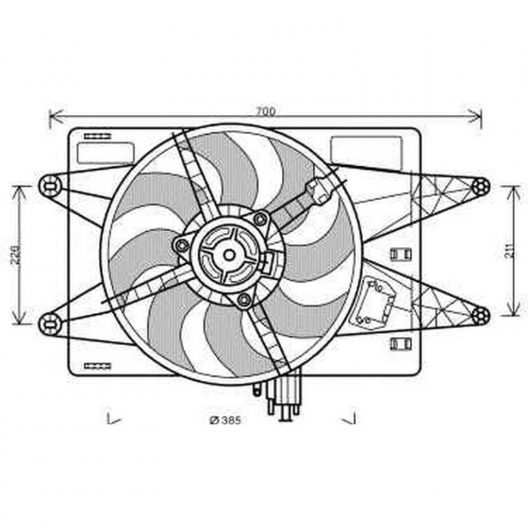 ELECTROVENTILATOR RADIATOR FIAT DOBLO 2001->200