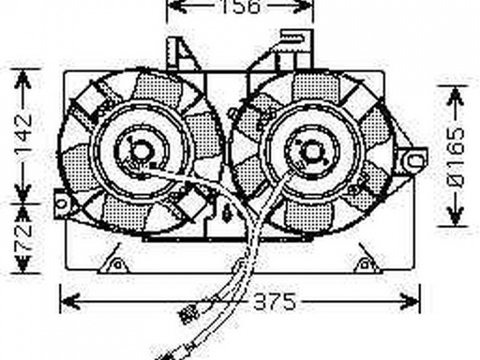 ELECTROVENTILATOR RADIATOR FORD TRANSIT 1994->2000 Electroventilator radiator aer conditionat (Dublu) complet benzina/diesel, PIESA NOUA ANI 1994 1995 1996 1997 1998 1999 2000