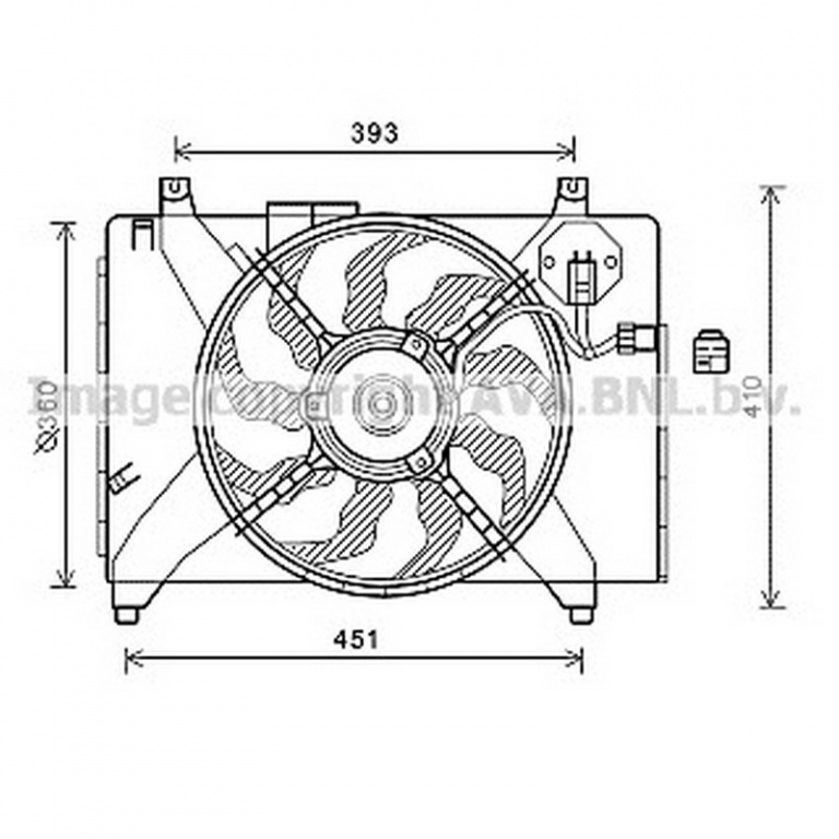 ELECTROVENTILATOR RADIATOR HYUNDAI ACCENT 2005->2011 Electroventilator complet 1.5 CRDi cu aer conditionat, PIESA NOUA ANI 2005 2006 2007 2008 2009 2010 2011