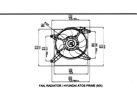 ELECTROVENTILATOR RADIATOR HYUNDAI ATOS 1998-> Electroventilator radiator complet (benzina)cu/fara aer conditionat, 1998->2000 PIESA NOUA ANI 1998 1999 2000,