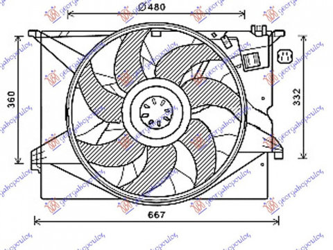 ELECTROVENTILATOR RADIATOR MERCEDES S-CLASS W221 2005->2013 Electroventilator racire complet benzina-diesel (480mm) 4PIN 600W PIESA NOUA ANI 2005 2006 2007 2008 2009 2010 2011 2012 2013