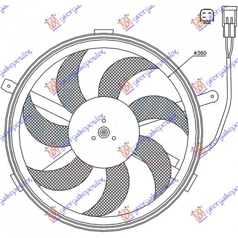 ELECTROVENTILATOR RADIATOR MINI MINI Countryman 2010->2016 Electroventilator complet 3 pini , PIESA NOUA ANI 2010 2011 2012 2013 2014 2015 2016