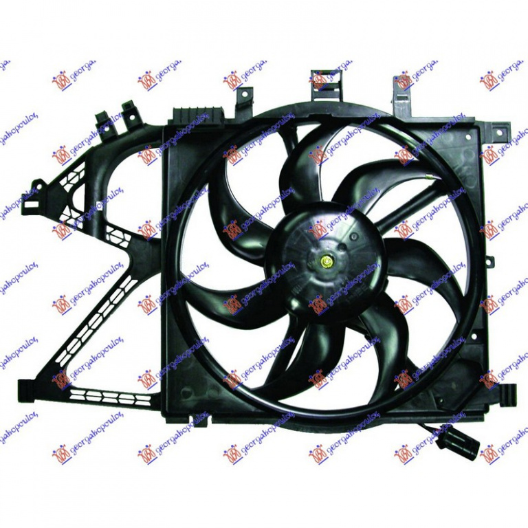 ELECTROVENTILATOR RADIATOR OPEL COMBO 2001->2011 Electroventilator complet 390MM 4PINI, 2000->2012 PIESA NOUA ANI 2001 2002 2003 2004 2005 2006 2007 2008 2009 2010 2011