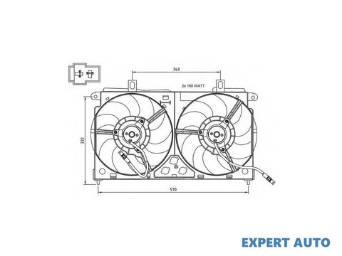 Electroventilator radiator Peugeot 106 Mk II (1) 1996-2016 #2 05031608