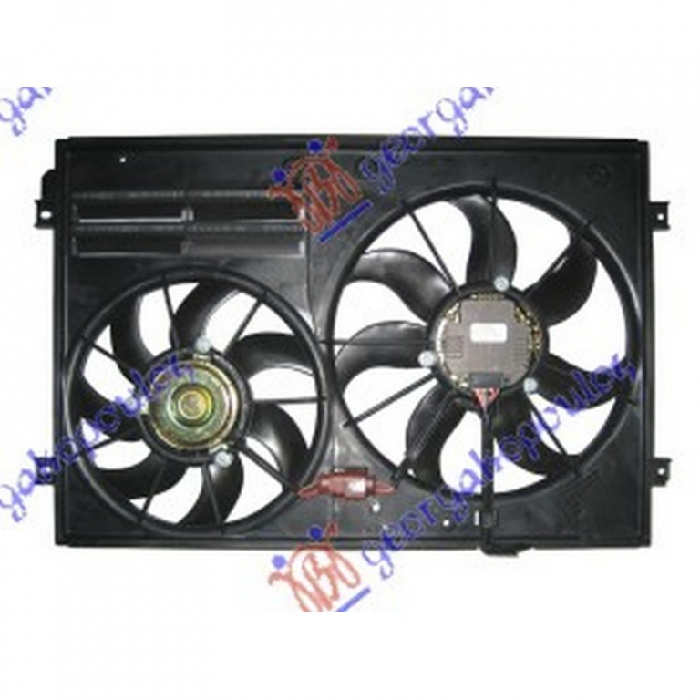 ELECTROVENTILATOR RADIATOR VW SCIROCCO 2014-> Electroventilator motor complet dublu benzina/diesel RAD 45cm PIESA NOUA ANI 2014 2015 2016 2017 2018