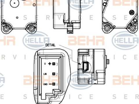 Element de reglare, clapeta carburator (6NW351344011 HELLA) VOLVO