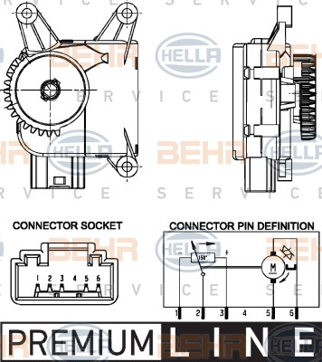 Element de reglare, clapeta carburator (6NW351344021 HELLA) AUDI,SEAT,SKODA,VW,VW (SVW)