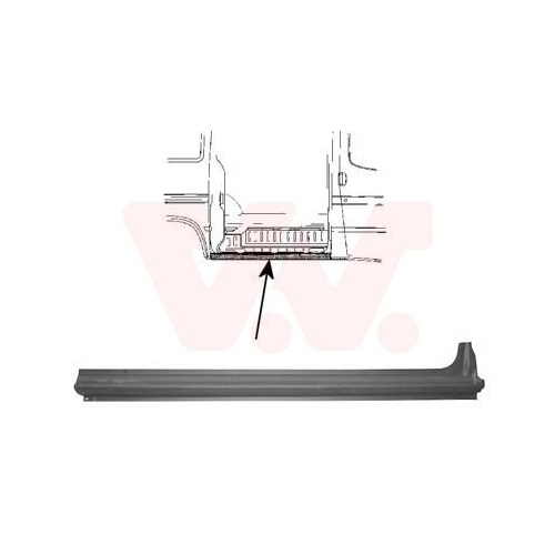 Element panou reparatie lateral Ford Transit (Fd) Van Wezel 1898112, parte montare : dreapta