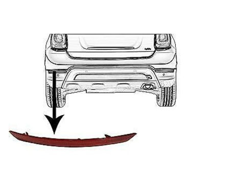 Element reflectorizant catadioptru Fiat 500x, 04.2015-, partea Stanga, Spate, partea Stanga, OEM/OES