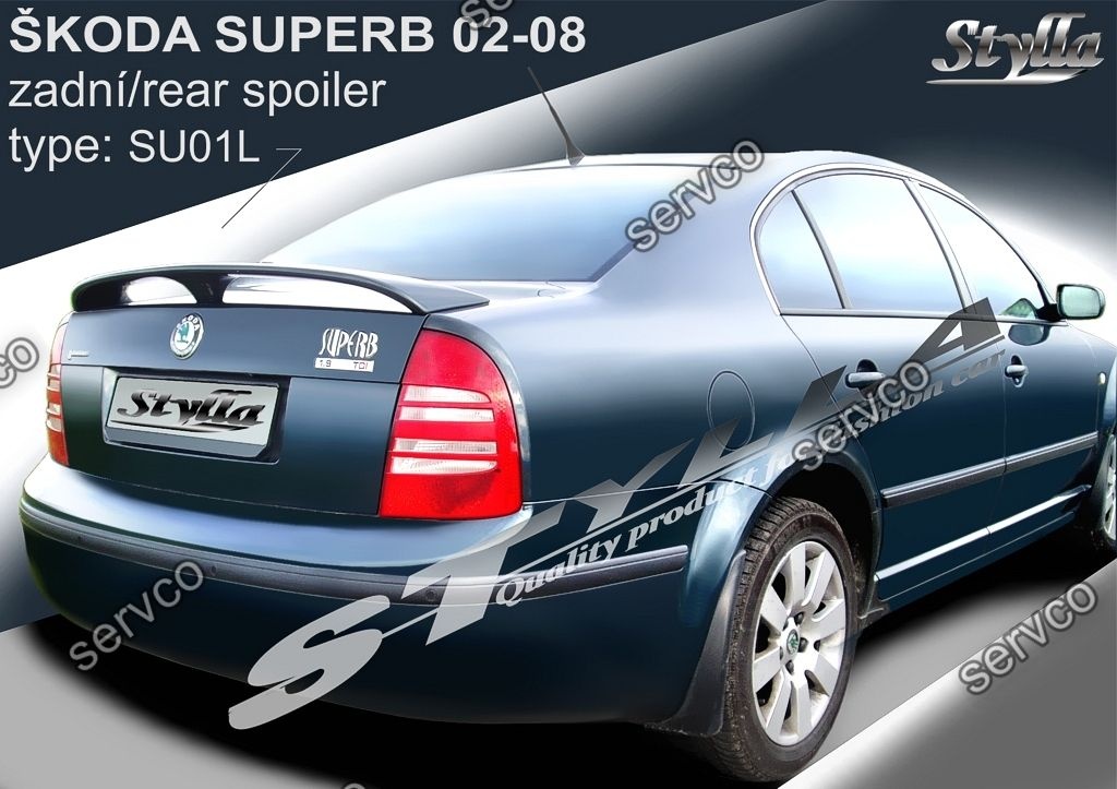 Eleron capota portbagaj spoiler tuning sport Skoda Superb Mk1 B5 3U 2001-2008 v1