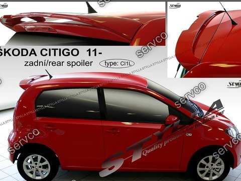 Eleron spoiler haion portbagaj tuning sport SKODA CITIGO VW UP SEAT MII 2011-2017 ver1