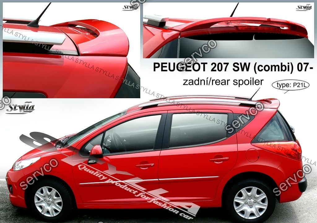 Eleron spoiler tuning sport Peugeot 207 SW Rally R Cup Super 2000 GTI 2006-2014 ver2