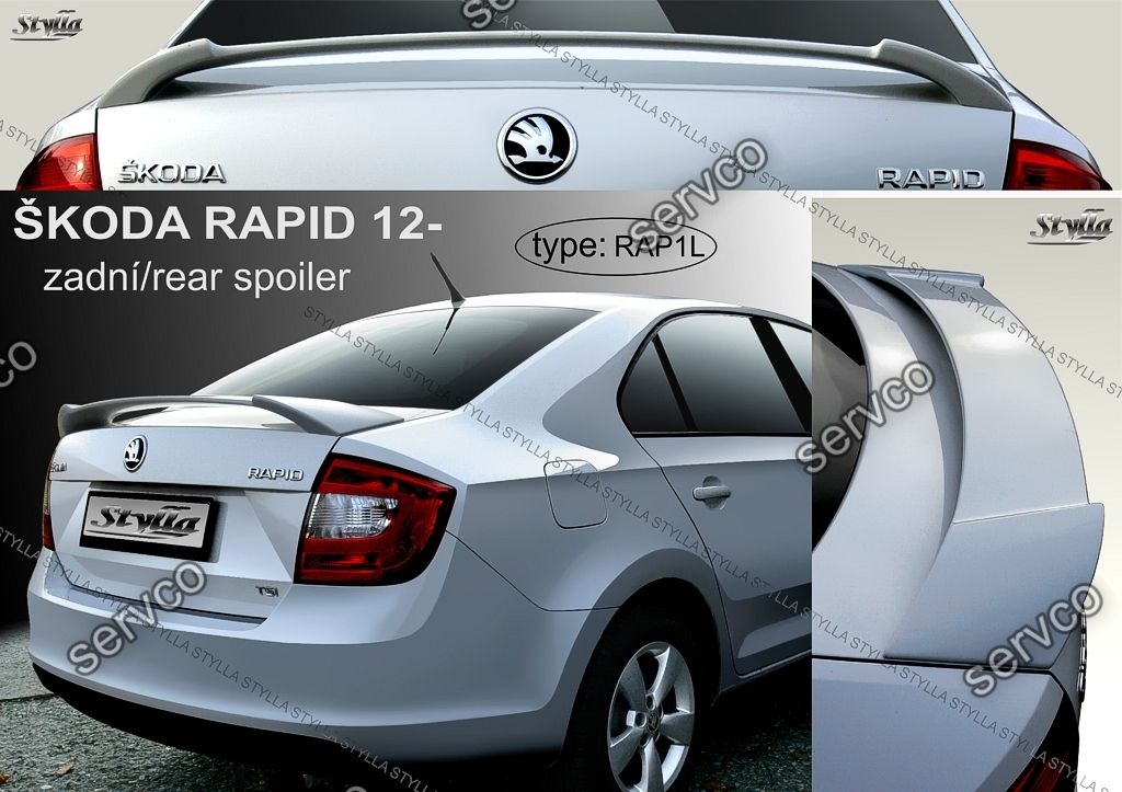 Eleron spoiler tuning sport portbagaj Skoda Rapid Mk1 Sedan Hatchback Liftback 2012-2017 ver2