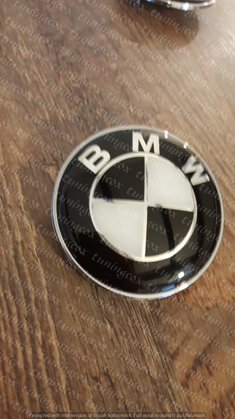 Emblema bmw negru cu alb capota sau portbagaj