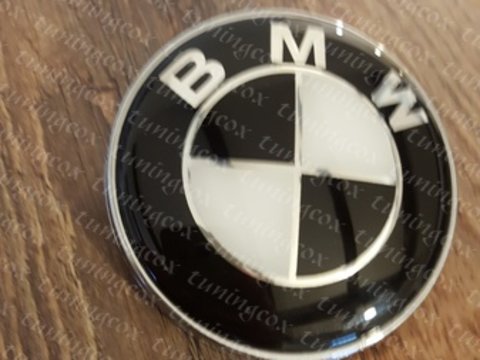 Emblema bmw negru cu alb capota sau portbagaj