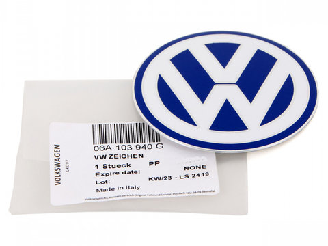 Emblema Capac Motor Oe Volkswagen Golf 5 2003-2008 Albastru 06A103940G