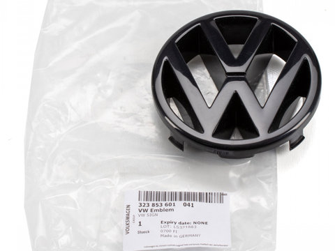 Emblema Fata Oe Volkswagen Golf 2 1990-1991 Negru 323853601041