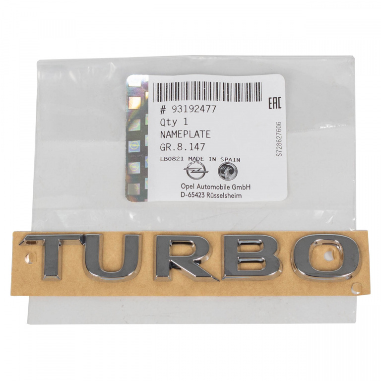 Emblema Haion Turbo Oe Opel Corsa E 2014→ 93192477