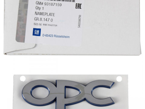 Emblema OPC Oe Opel Insignia A 2008-2017 93187159
