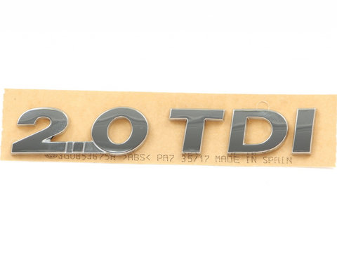 Emblema Portbagaj Spate 2.0 TDI Oe Volkswagen Passat B8 2014→ 3G0853675A2ZZ